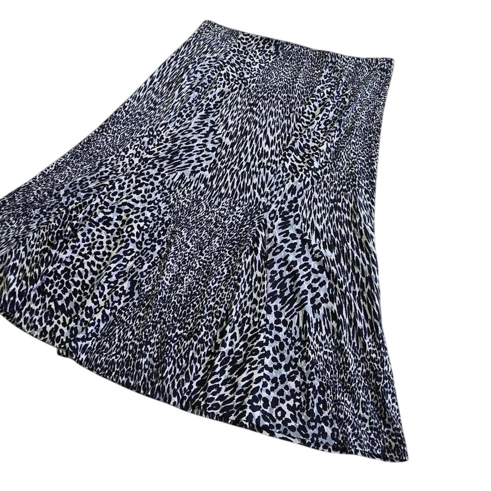 Y2k cheetah, leopard animal print mermaid midi skirt / LG / 2000s, alt, bratz